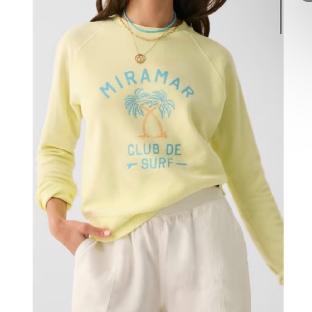Faherty Miramar Club De Surf Crewneck Sweatshirt XS